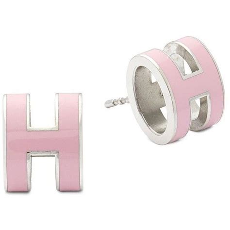 hermes earrings pink|vintage hermes earrings.